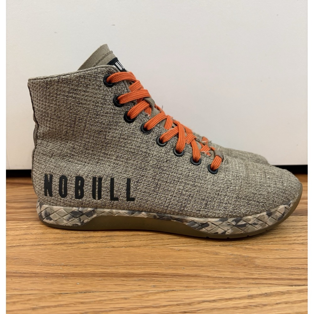NOBULL High Top Superfabric Trainers Wild Sand Camo Sneakers Women's 7.5 Men's 6